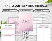 3-6-9 Manifestation Journal Printable, 369 Manifestation Method, Law of Attraction Journal | Manifestation Workbook, Law of Attraction Guide
