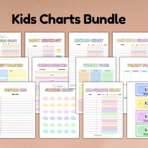 Children's ADHD toolkit featuring routine checklists, reward charts, and calming posters.