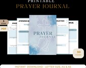 Prayer Journal | Bible Study | Gratitude Journal | digital download PDF | Daily Prayer Printable Planner | Prayer Cards |Devotional Planner