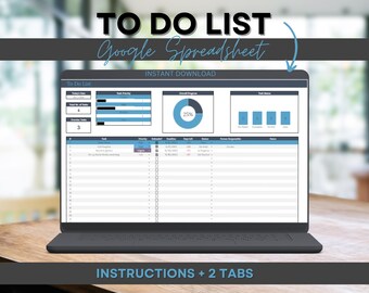 To Do List Tracker Task Planner Google Sheets, Productivity Organizer, Weekly & Daily Task Tracker, Priority Matrix To-Do, Daily Checklist