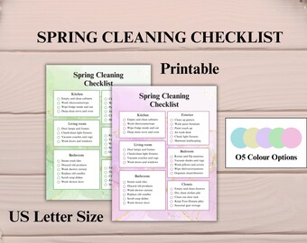 Spring Cleaning Checklist, Minimalist Home Planner (Digital Download)