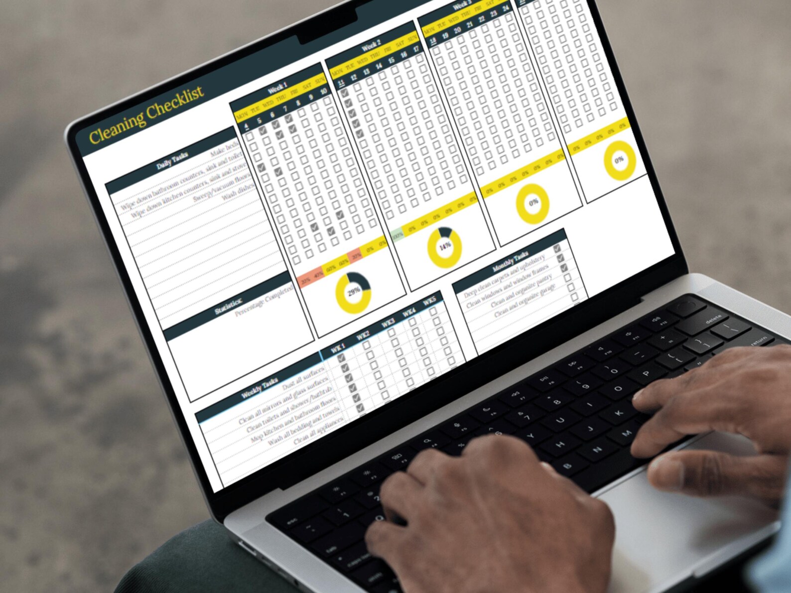 Cleaning Checklist Spreadsheet Template for Google Sheets, Cleaning ...