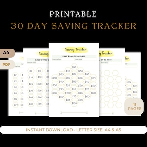 Money Saving Challenge, Savings Tracker Printables, Savings Tracker Bundle, Honeycomb Challenge, Money Saving Challenge Printable