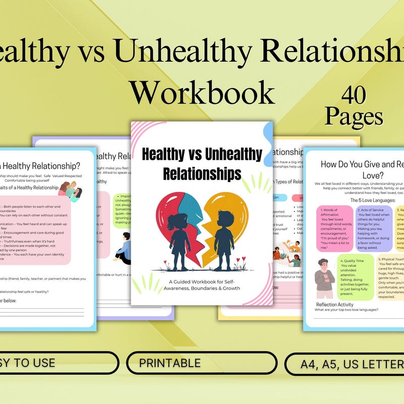 Toxic Relationship Worksheet.pdf Recovery Group Workbook - Etsy