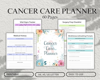 Planer opieki onkologicznej | Planer onkologiczny w formacie PDF | Segregator medyczny dla pacjentów onkologicznych | Planer opiekuna | Organizator leczenia pacjenta onkologicznego