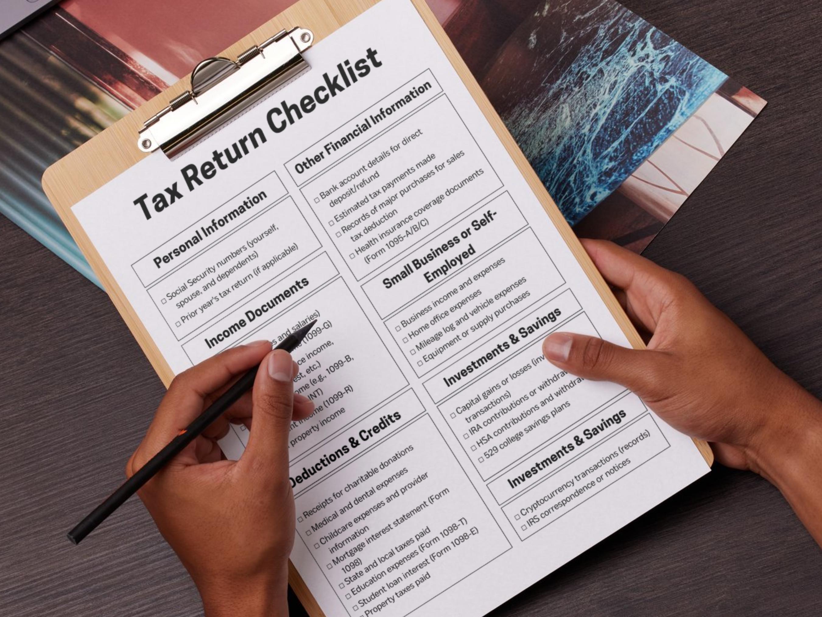 Tax Return Checklist,tax Prep,tax Deductions,tax Prep Checklist,tax Log ...