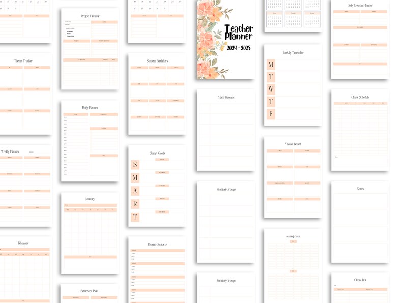 Teacher Planner Printable 20242025,lesson Planner, School Planner