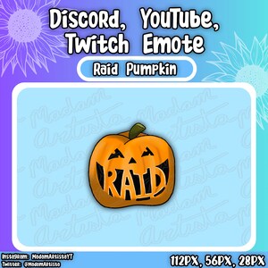 Halloween Pumpkin Raid Emote PNG - Twitch, Discord, Youtube