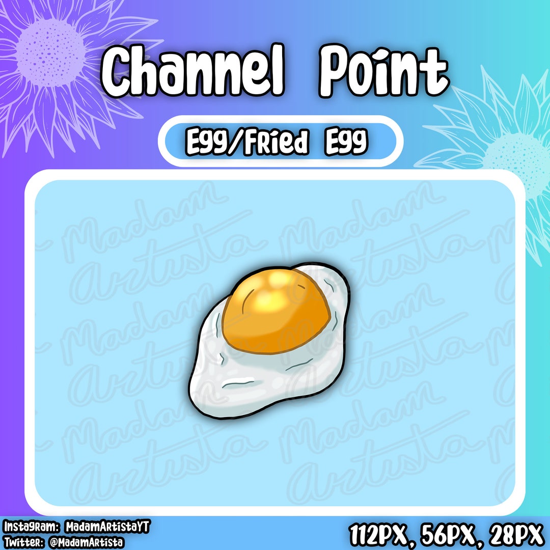 Egg/fried Egg Channel Point PNG Designed for Twitch, Discord, Sub