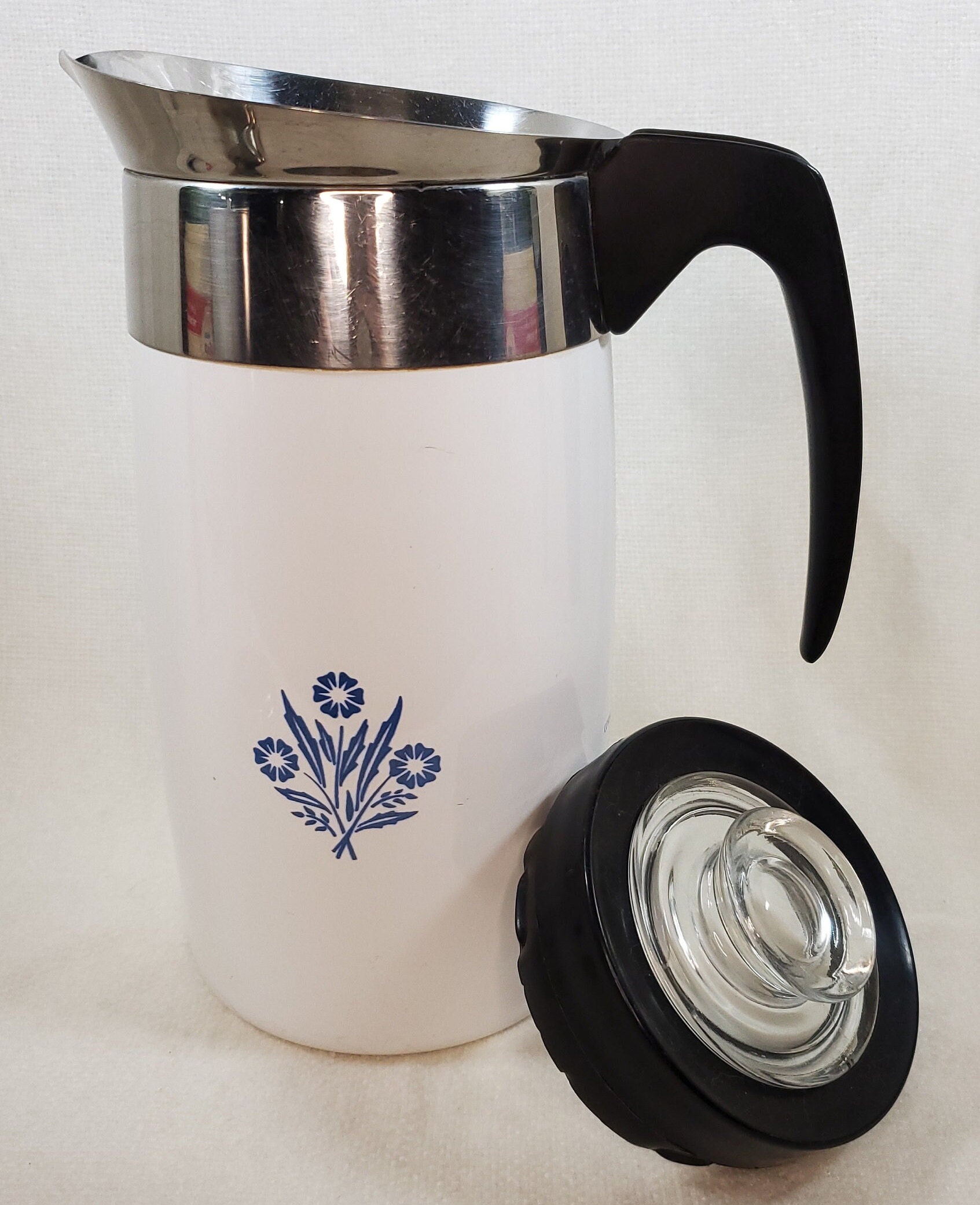 Corning Ware PARTS 10 Cup Electric Percolator Coffee Pot Basket Stem Lid