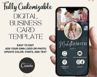 Editable Doula Digital Business Card, Doula Business Logo, Doula Templates, Doula brochure, Postpartum Doula, Doula Handouts, Doula Flyer