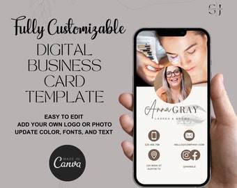 Editable Lash Tech Business Card Digital Template, Lash Business, Lash Techs, Lash flyer, Lash logos, Brows Social Media, Brows Business