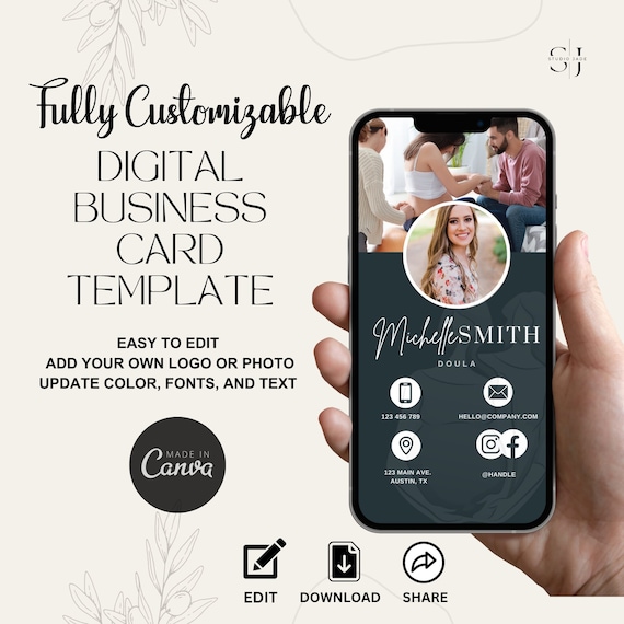 Editable Doula Digital Business Card, Doula Business Logo, Doula Templates, Doula brochure, Postpartum Doula, Doula Handouts, Doula Flyer