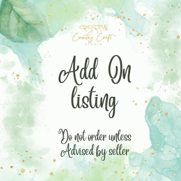 Add on to orders Country Craft Studio