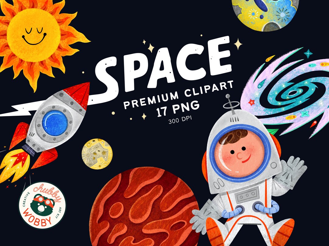 Space Astronaut Clipart Galaxy Space Clipart Illustration - Etsy