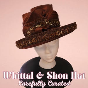 Whittall & Shon Womens Black Wide Brim Hat‎ Red Floral Derby Event Money Maximal Whittall & shon red - Gem main image 2