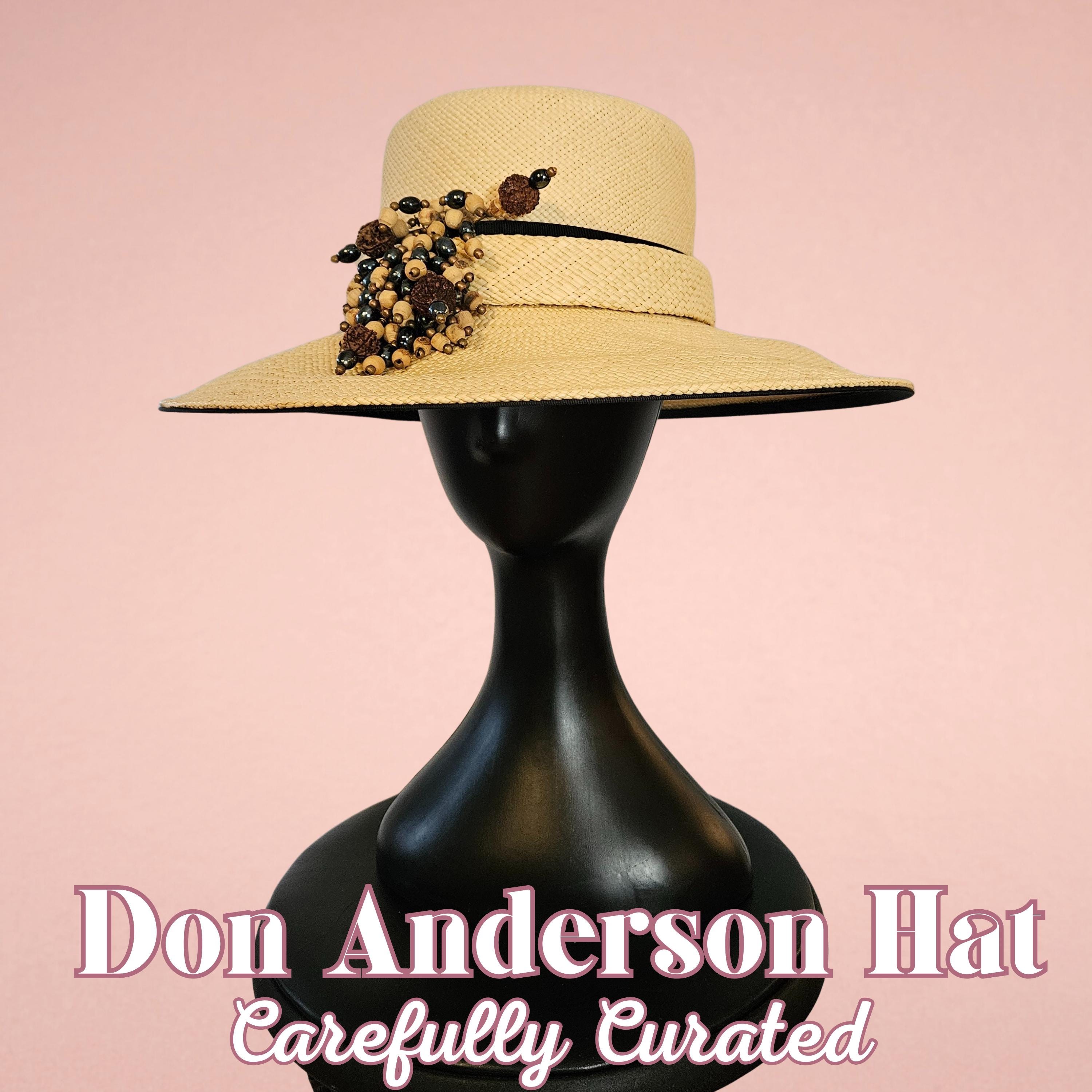 Don Anderson Peachfelt - Elegant Black Women\'s Hat with Feather Detail Vintage Don Anderson New York Womans Formal Hat Vibrant  main image 2