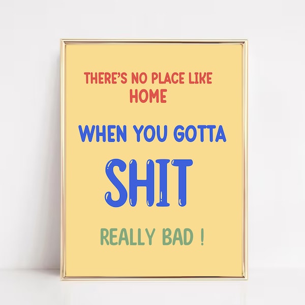 Funny Bathroom Art Etsy