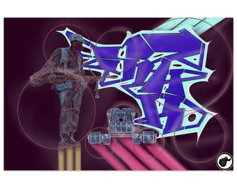 Dystopian Futurescape Art Print: Armageddon War in Peace Part Series II.