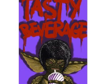 Tasty Beverage - Vivid Violet with Drop Shadow and Classic J5 Logo, 60x90cm, Limited Edition Run of 30.