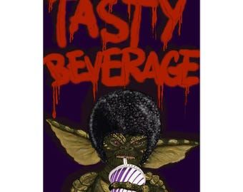 Tasty Beverage - (Don’t Feed After) Midnight Purple with Drop Shadow and Classic J5 Logo, 60x90cm, Limited Edition Run of 30.