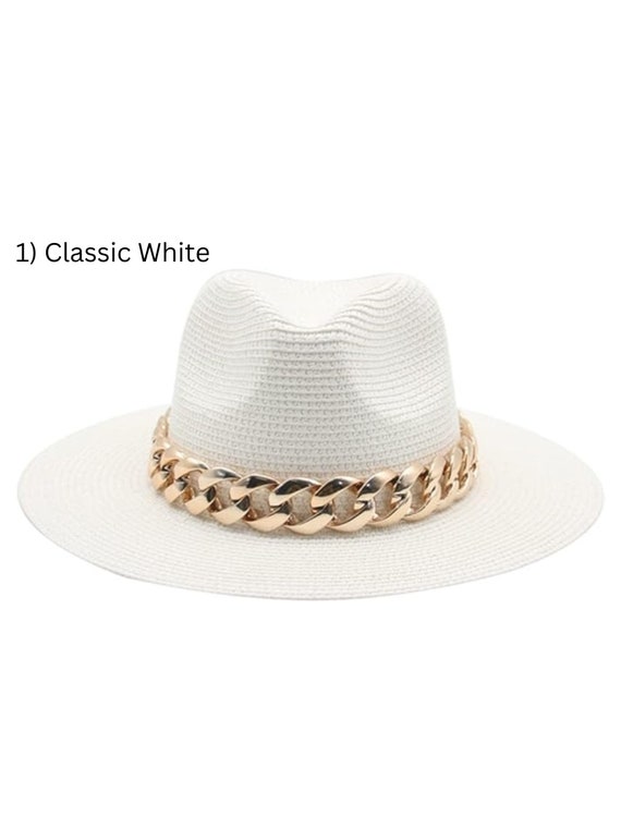 Fedora Classic Yellow Vintage Style Wide Brim Chic Panama Straw Summer Hat Fedora Classic Yellow Vintage Style Wide Brim Chic Panama  main image 2