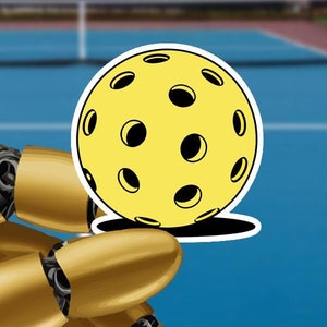 Pickleball Balls Assorted Colors Vinyl Sticker Perfect On Water Bottle, Laptop, Paddle, and Pickleball Gear (7x7.27 cm)