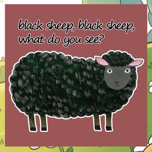 Cute Sheep Sticker – 6 cm x 6 cm Vinyl Decal for Kids, Journals, Water Bottles, Laptops – Farm Animal Sticker, Kawaii Pastel Aesthetic