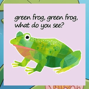 Cute Frog Sticker for Kids – 6 cm x 6 cm Vinyl Decal for Water Bottles, Laptops, Fun Animal Sticker, Green kawaii stickers frogs