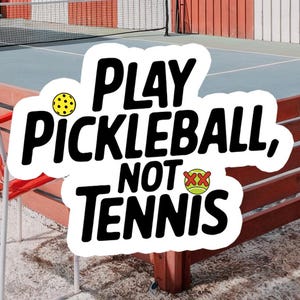 Pickleball Ball | Pickleballer Sticker Waterproof Vinyl Sticker for Water bottle, Pickleball Paddle and Pickleball Accessories! (7x5.22cm)