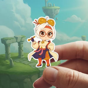 Purah 01 - The Legend Of Zelda Tears of the Kingdom Cut-To-Size Waterproof Vinyl Sticker (3.6x6 cm) for Laptop, Water Bottle, and Gifts!