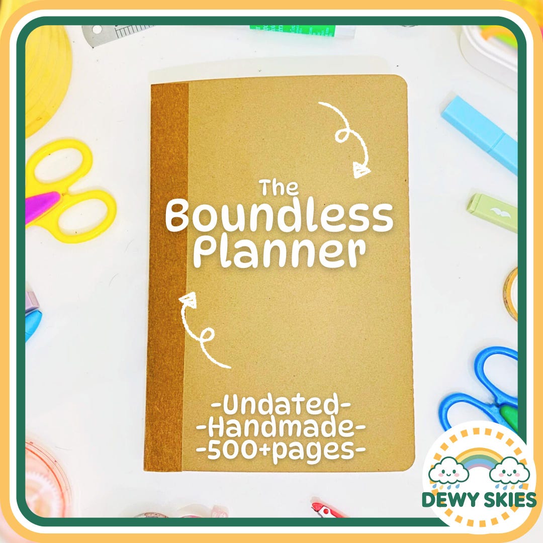 The Boundless Planner | Handmade Annual Planner | Monthly, Weekly ...