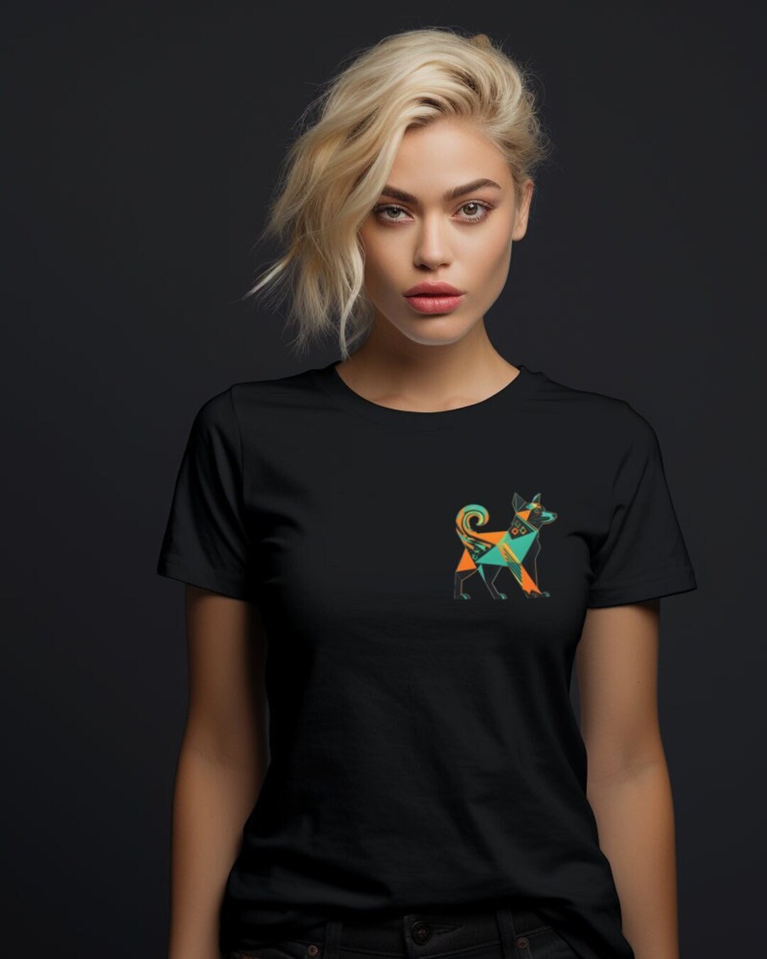 Geometric Dog Tshirt Cool Origami Dog Shirt Ideal for Dog Etsy