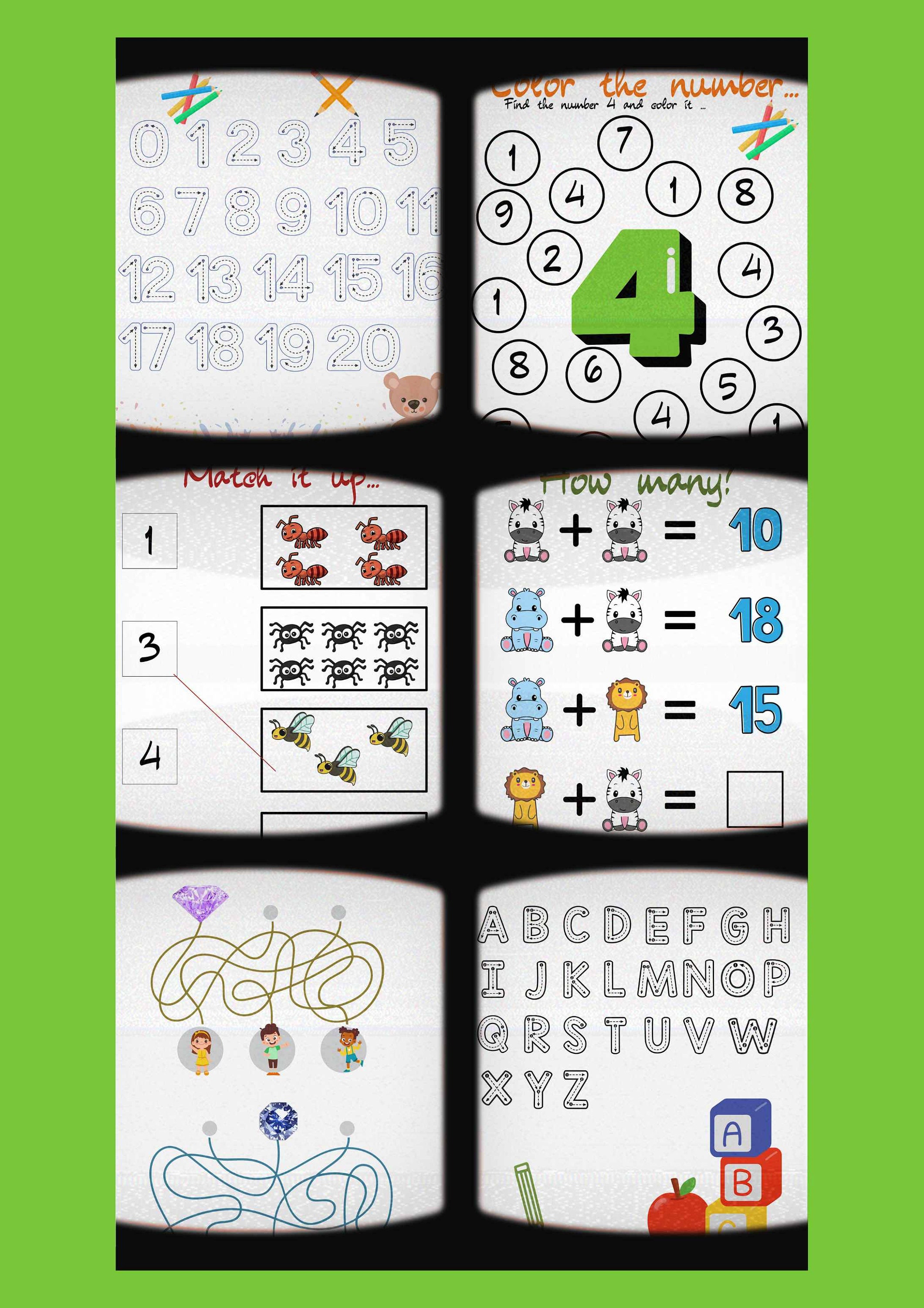 Kids Learning Book Printable Book Preschool Assignments - Etsy