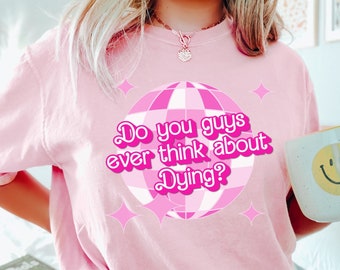 Hot Pink Retro Tee Disco Ball Sparkle, Girly Party Shirt (Unisex Relaxed Fit, Soft Washed Ring Spun Cotton)