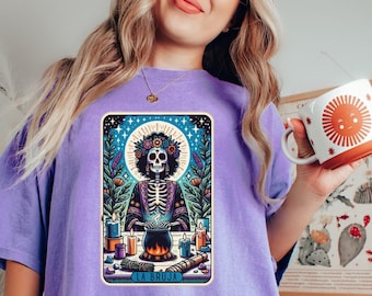 La Bruja Tarot Card Witchy Shirt Mexicana Shirt Latina Gift Skeleton Tarot Shirt latina shirt Latina Shirts Latina Power Mexican Shirt