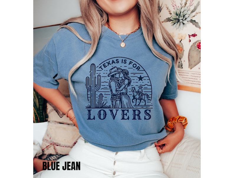 Soft Cotton Tee Relaxed Fit Cowgirl Shirt, Rustic Western Style (Oversized Unisex, Ring-Spun Cotton, Durable Double Stitch) image 4