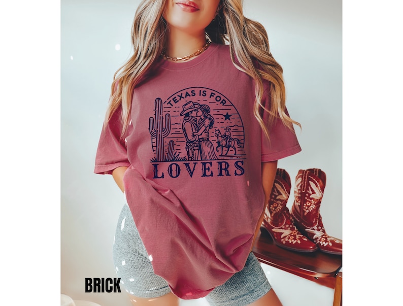 Soft Cotton Tee Relaxed Fit Cowgirl Shirt, Rustic Western Style (Oversized Unisex, Ring-Spun Cotton, Durable Double Stitch) image 3