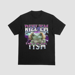 Copy of Rizz Em With The Tism Shirt Frog Shirt Vintgat Bootleg Shirt Funny Frog Shirt Autism Awareness Frog Meme Tee Cmfort Colors Shirt