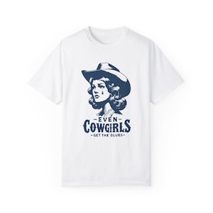 Retro Western Tee Vintage Cowgirl Shirt: Soft Washed Cotton, Relaxed Fit | Garment Dyed, Durable Stitching | Unisex S-XXL image 8