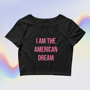 American Dream haut court femmes hauts haut court y2k hauts hauts courts y2k hauts mignons y2k y2k hauts y2k bébé t-shirt y2k vêtements