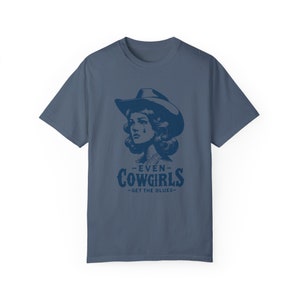 Retro Western Tee Vintage Cowgirl Shirt: Soft Washed Cotton, Relaxed Fit | Garment Dyed, Durable Stitching | Unisex S-XXL image 9