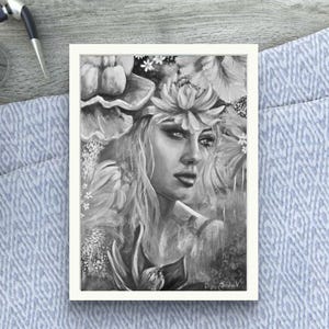 Stampa Giclée in bianco e nero - SENZA CORNICE - dipinto originale: un sogno da cui fuggire dell'artista - Poster Fine Art in più dimensioni