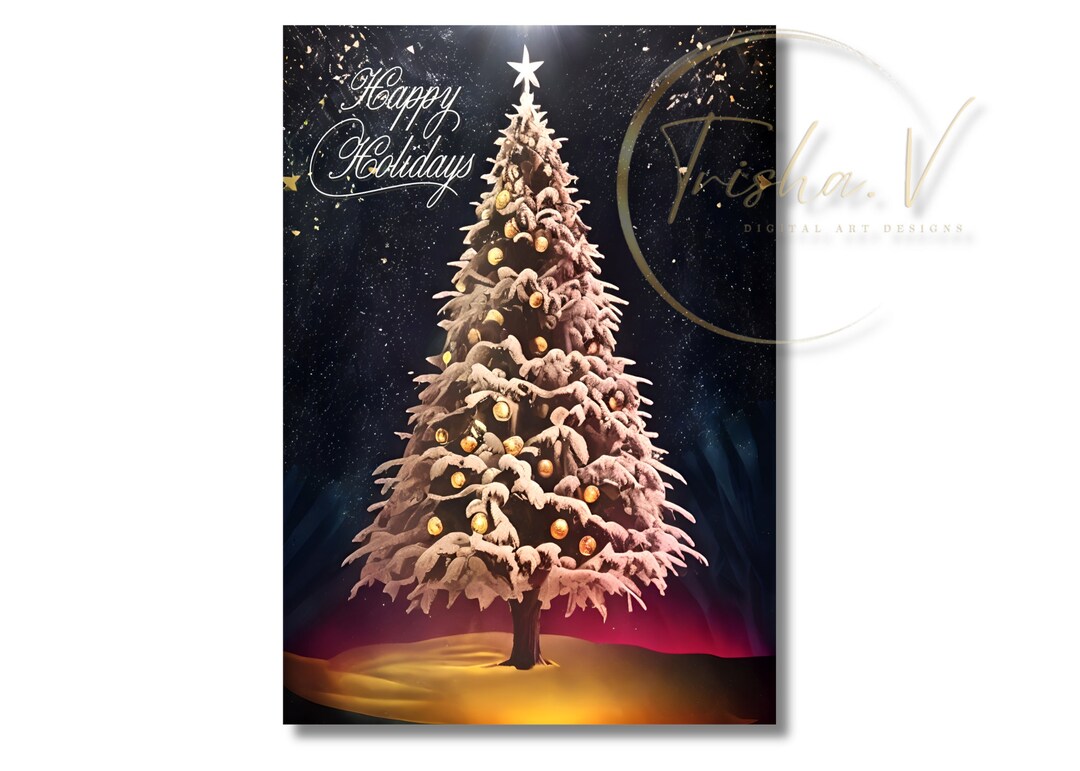 Printable Christmas Greeting Card Christmas Card for Family - Etsy