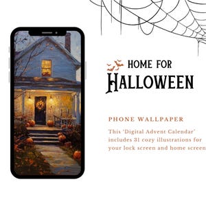 31 Halloween Wallpapers, Fall Phone Wallpaper iPhone, Autumn Smartphone Wallpaper Set, Cute Spooky Phone Background, Spooky Phone Background
