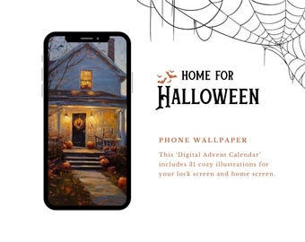 31 fondos de pantalla de Halloween, fondo de pantalla de otoño para iPhone, conjunto de fondos de pantalla de otoño para teléfonos inteligentes, lindo fondo de teléfono espeluznante, fondo de teléfono espeluznante