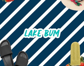 LAKE Bum Bubble-free stickers