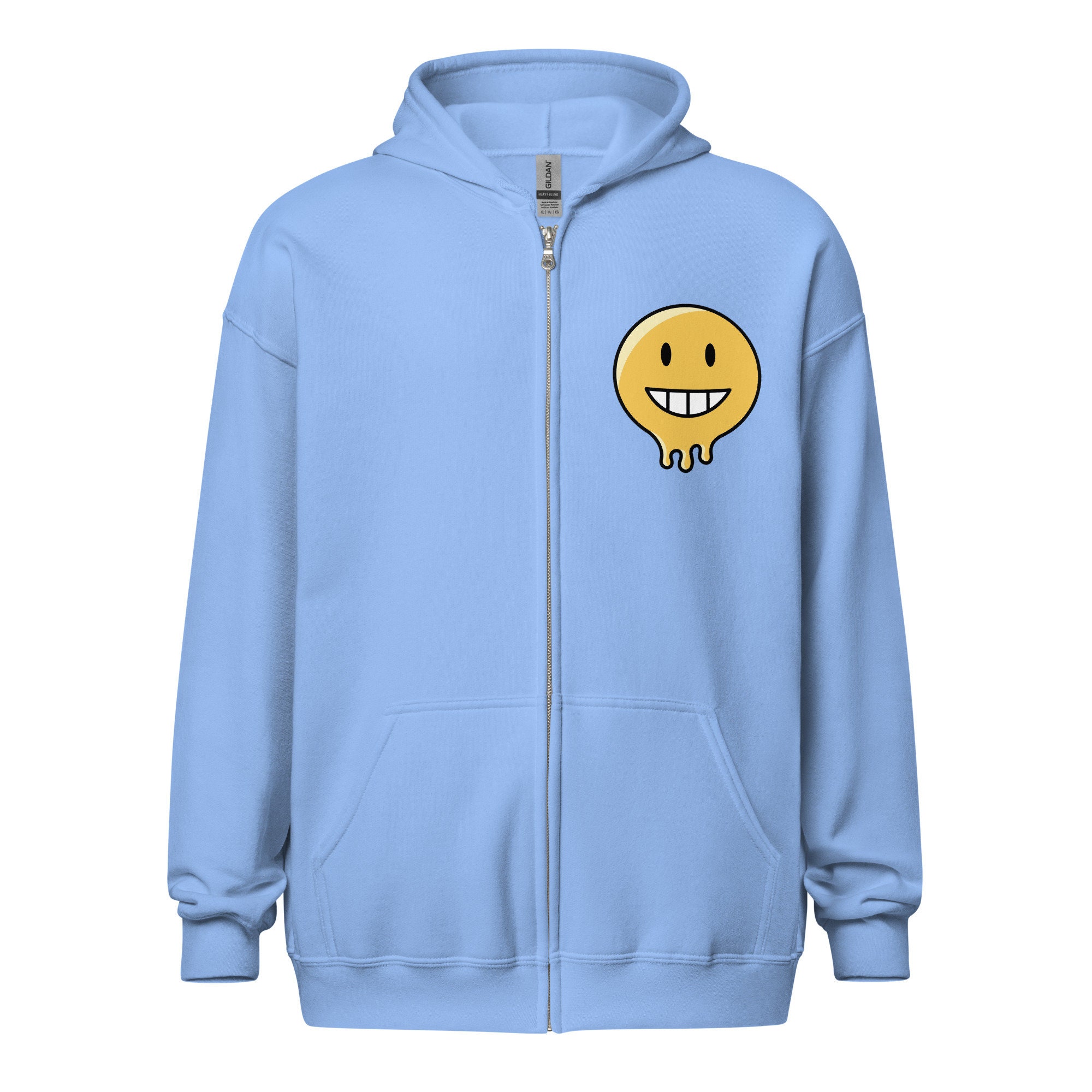 Smiley Unisex Heavy Blend Zip Hoodie - Etsy