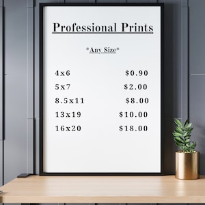 Professional Quality Prints