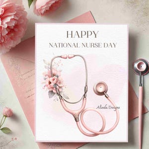 Retro Pink Nurse Clipart, Vintage Medical Illustrations, Digital Nurse Graphics, Pink Uniform Clip Art, Sublimation, Junk Journal, Scrapbook